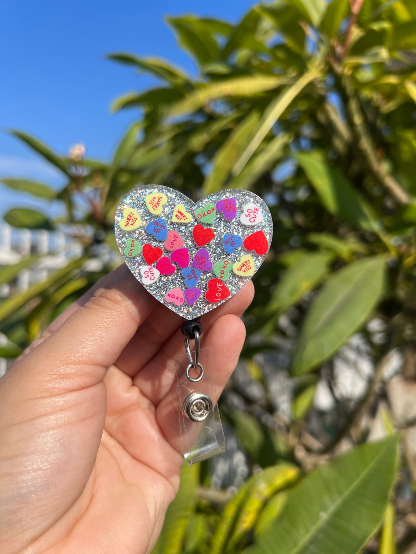Conversation Hearts Badge