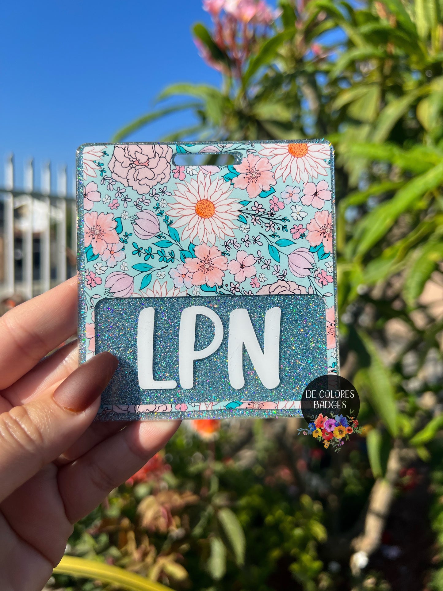 Floral Badge Buddy, RN Badge Buddy, Badge ID Holder, Custom Badge, Nurse Badge Buddy, Christmas Gift For Nurses, Ultrasound Badge Buddy