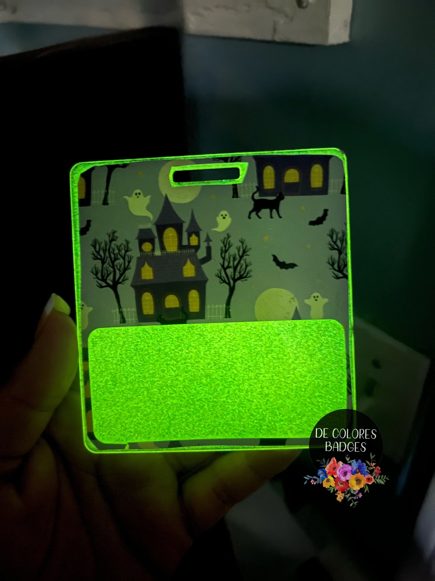 Haunted House Badge Buddy (GITD)