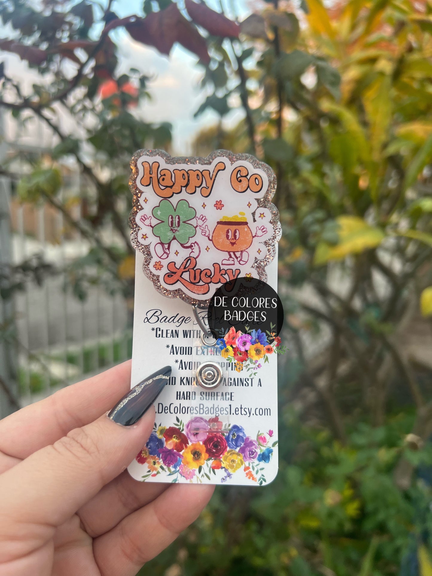 Happy Go Lucky Badge