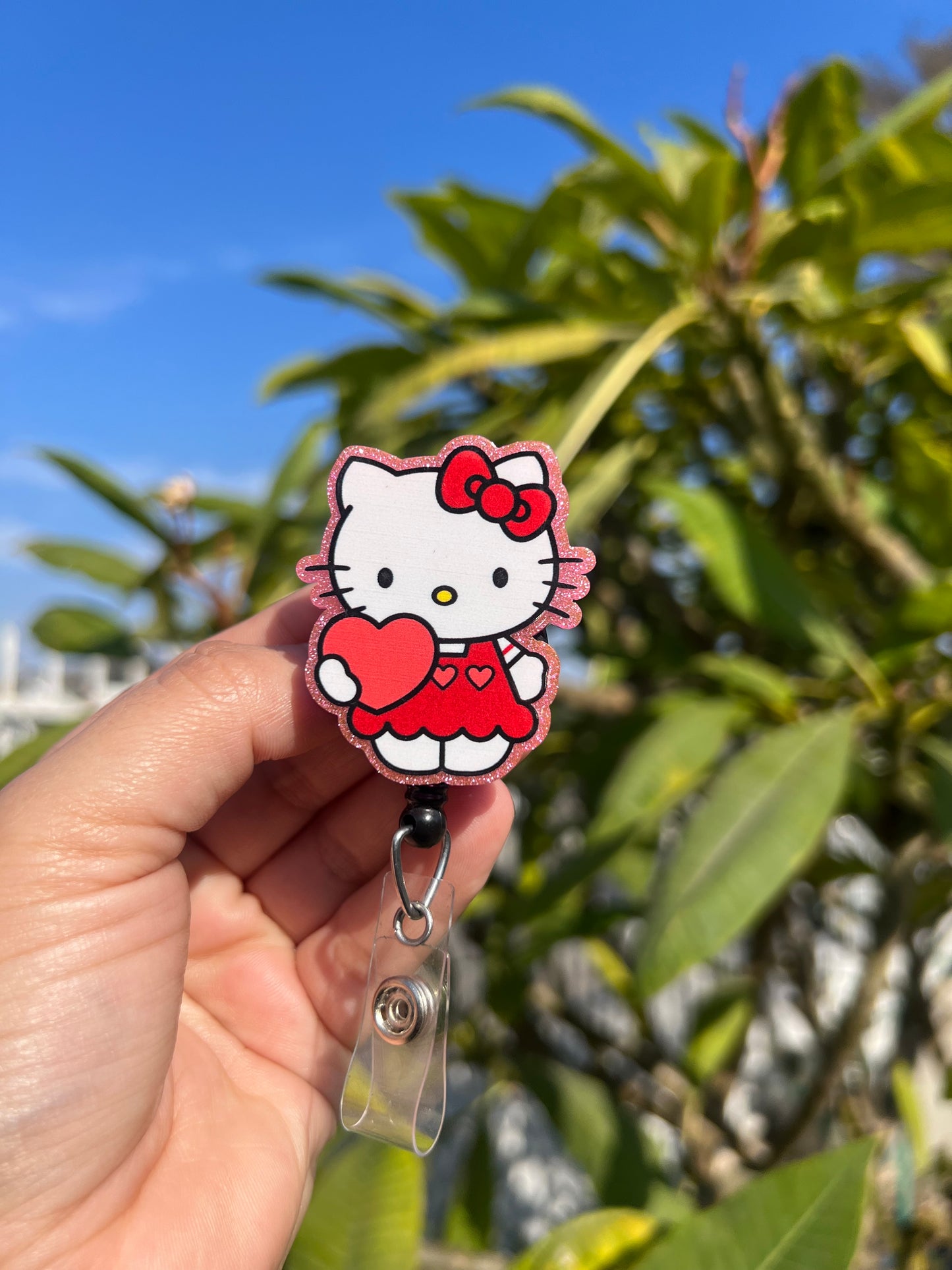 Kitty Heart Badge