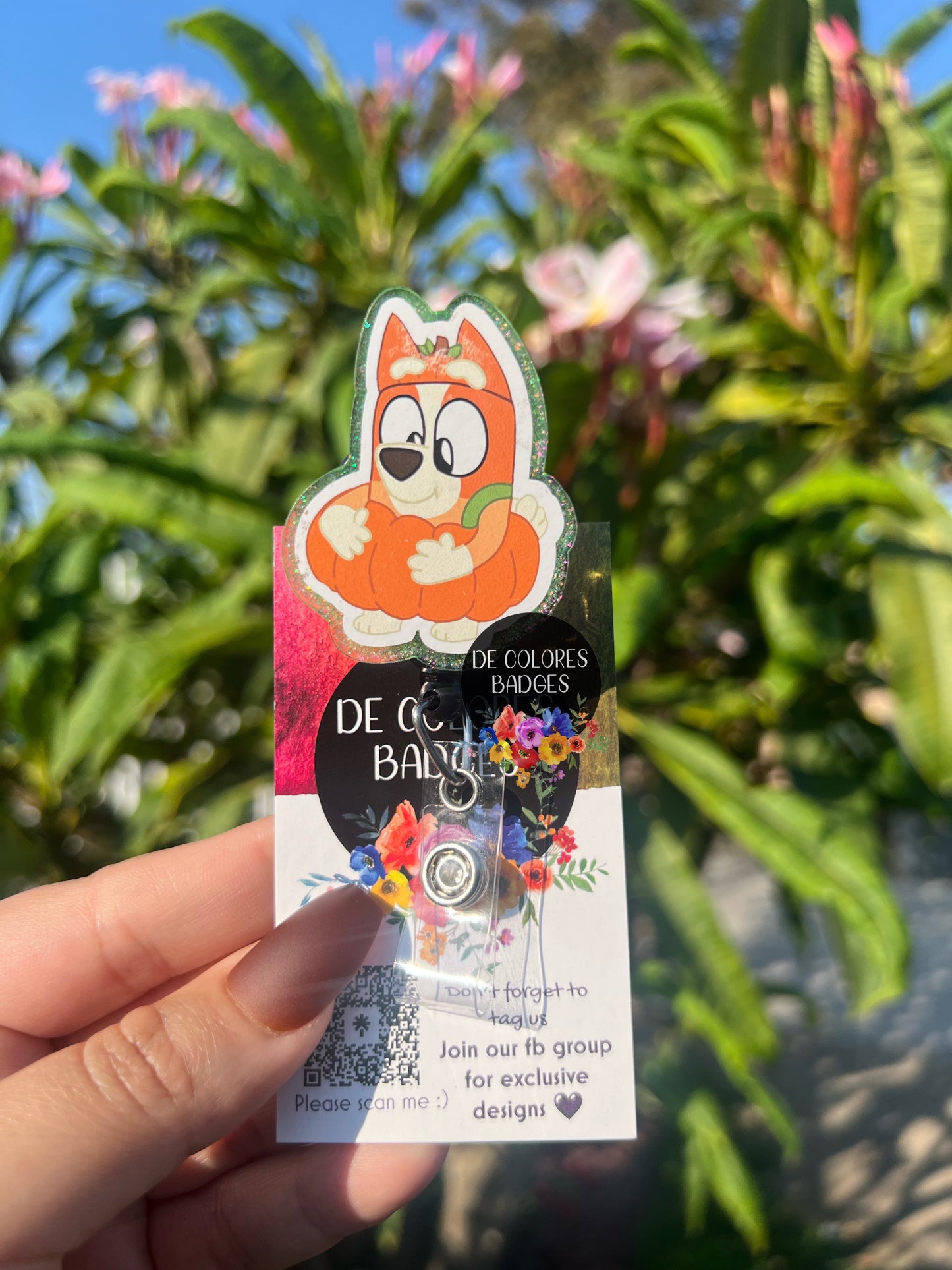 Pumpkin Dog Badge Buddy