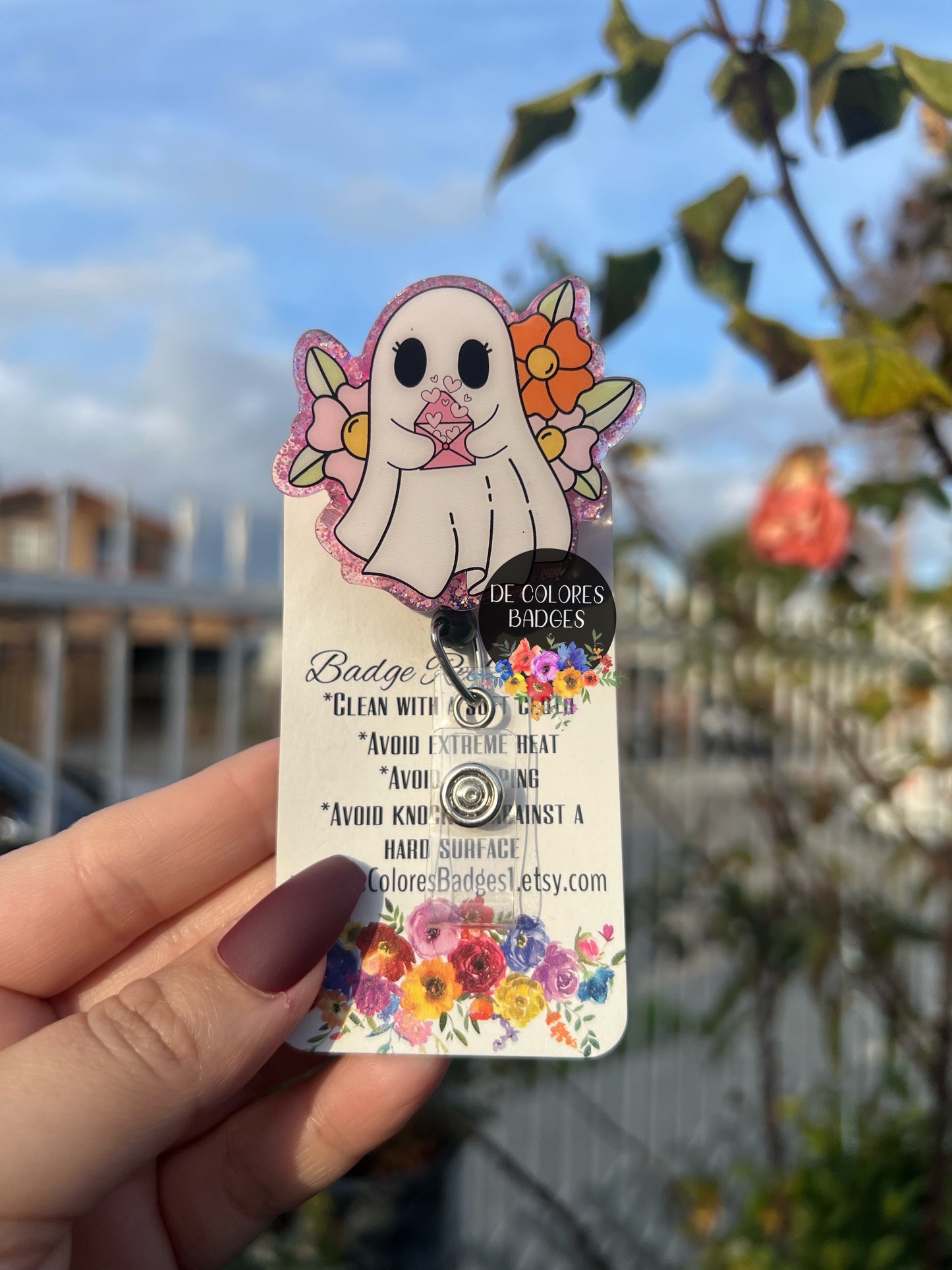 Floral Valentines Ghost