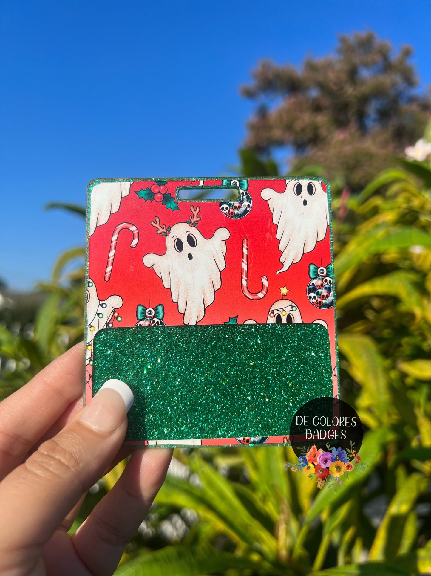 Merry Creepmas Badge Buddy, Christmas Horror Themed Badge Buddy, Merry Christmas, Horror Movie, Nurse ID Badge Holder, Christmas Badge Buddy