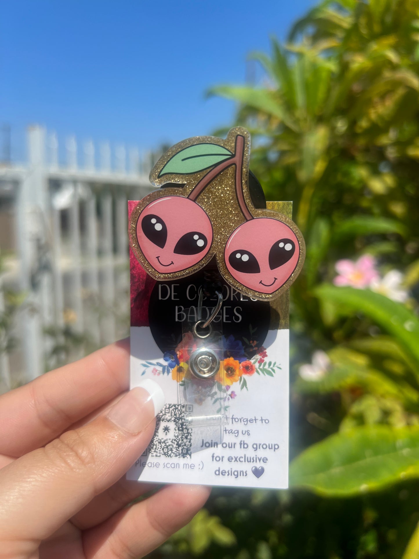 Pink Alien Cherries GITD