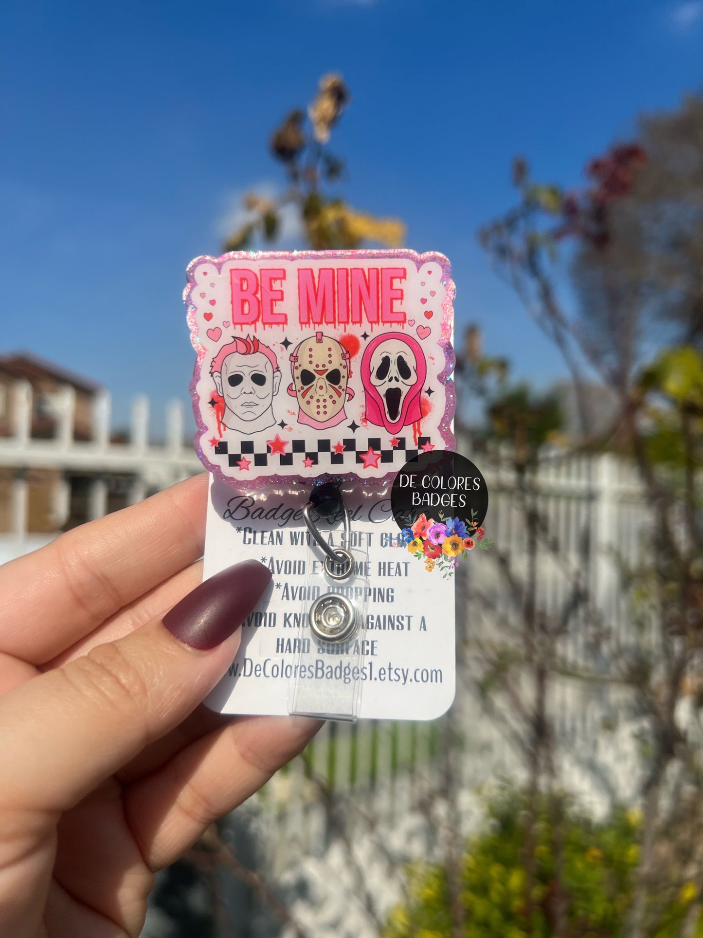 Horror Valentine Badge, Valentine Killer Story Badge, Be My Valentine Badge, Killer Character Movie Love Badge, Be Mine Badge, Horror Valentine