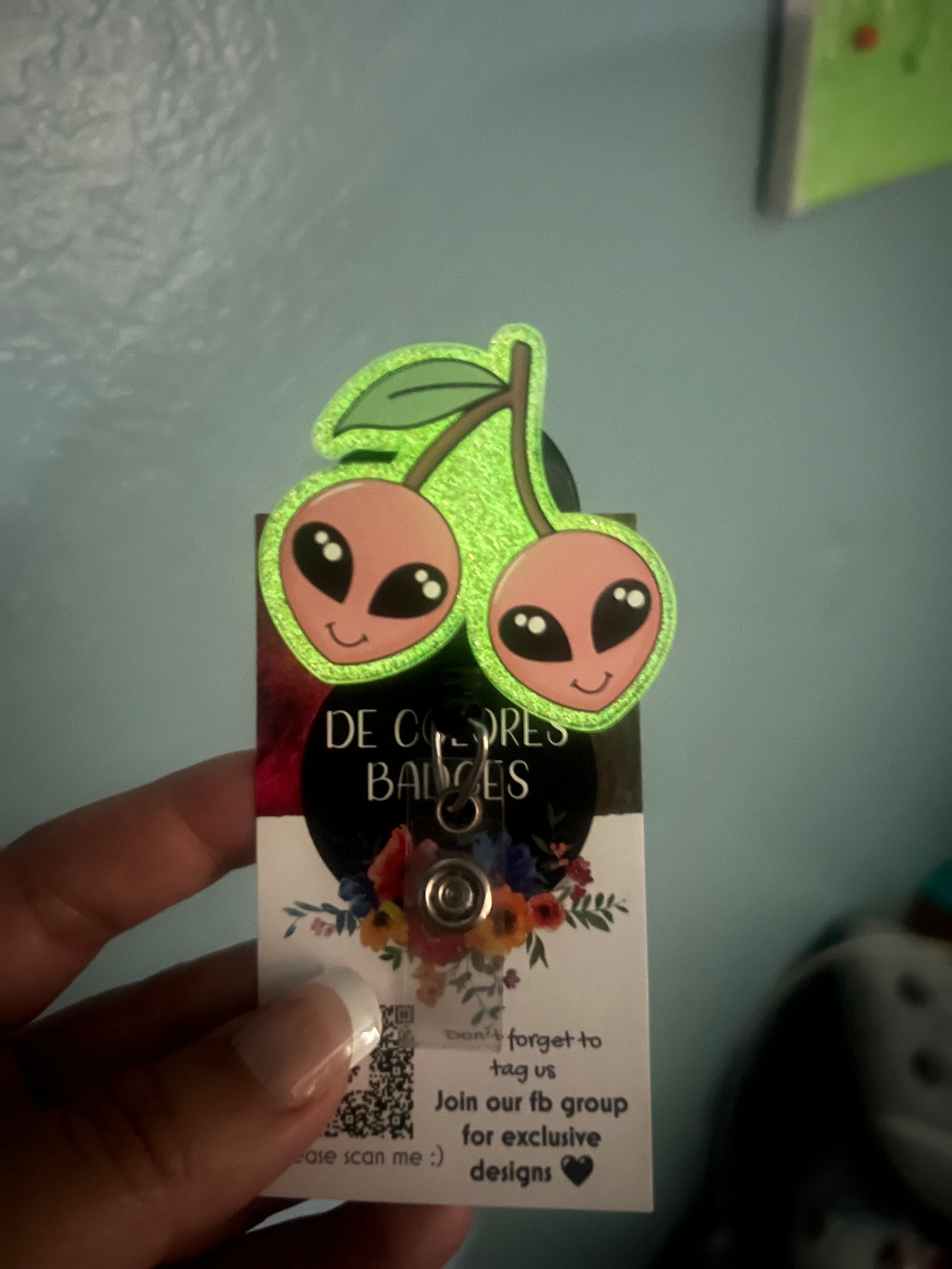 Pink Alien Cherries GITD