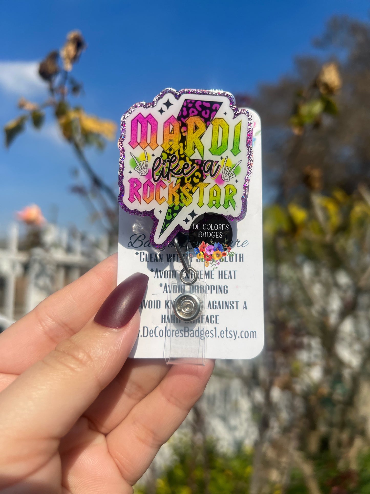 Mardi Like a Rock Star Badge, Funny Mardi Gras Carnival Lover Badge, Fat Tuesday Badge, New Orleans Badge, Louisiana Badge, Mardi Badge Reel