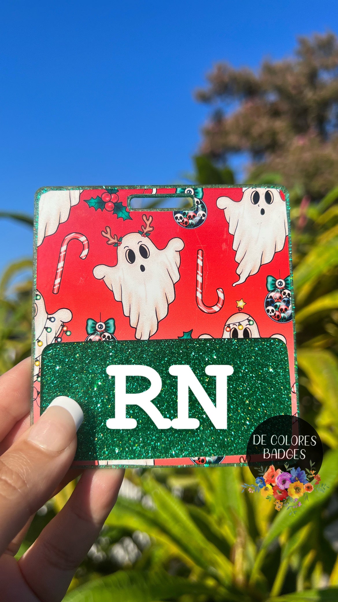 Merry Creepmas Badge Buddy, Christmas Horror Themed Badge Buddy, Merry Christmas, Horror Movie, Nurse ID Badge Holder, Christmas Badge Buddy