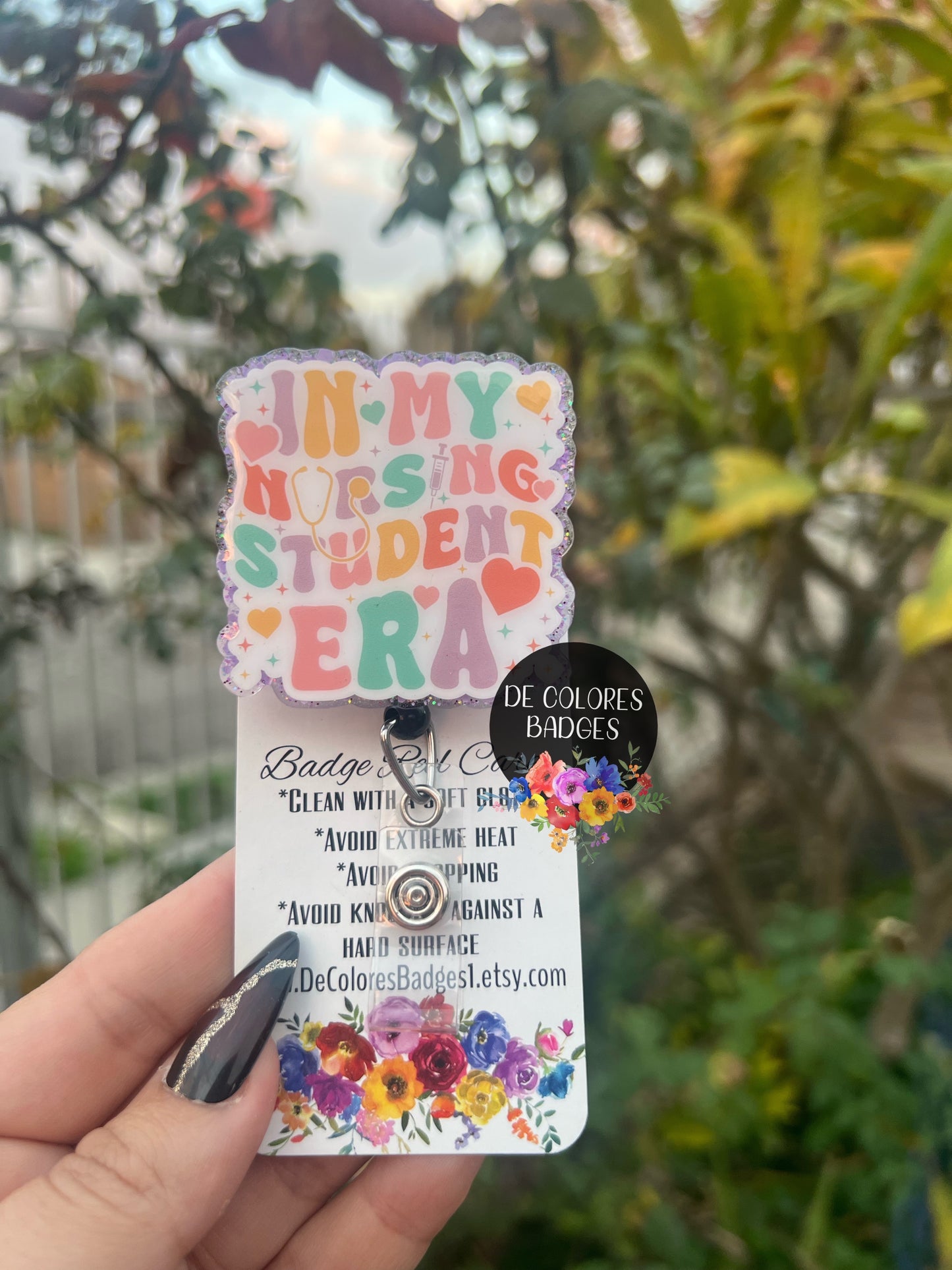 In My Nursing Student Era Badge Reel, Funny Badge Reel ID Holder, Respiratory Therapist, Doctor, Handmade Badge Reel, Badge Pull, Lanyard, Not the nurse