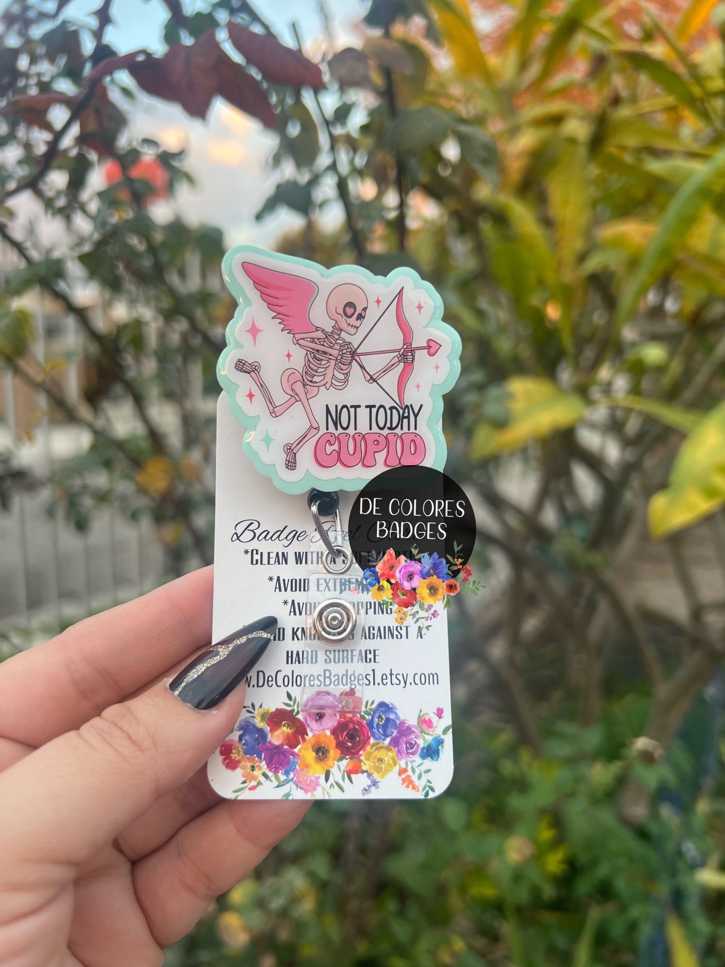 Not Today Cupid Badge