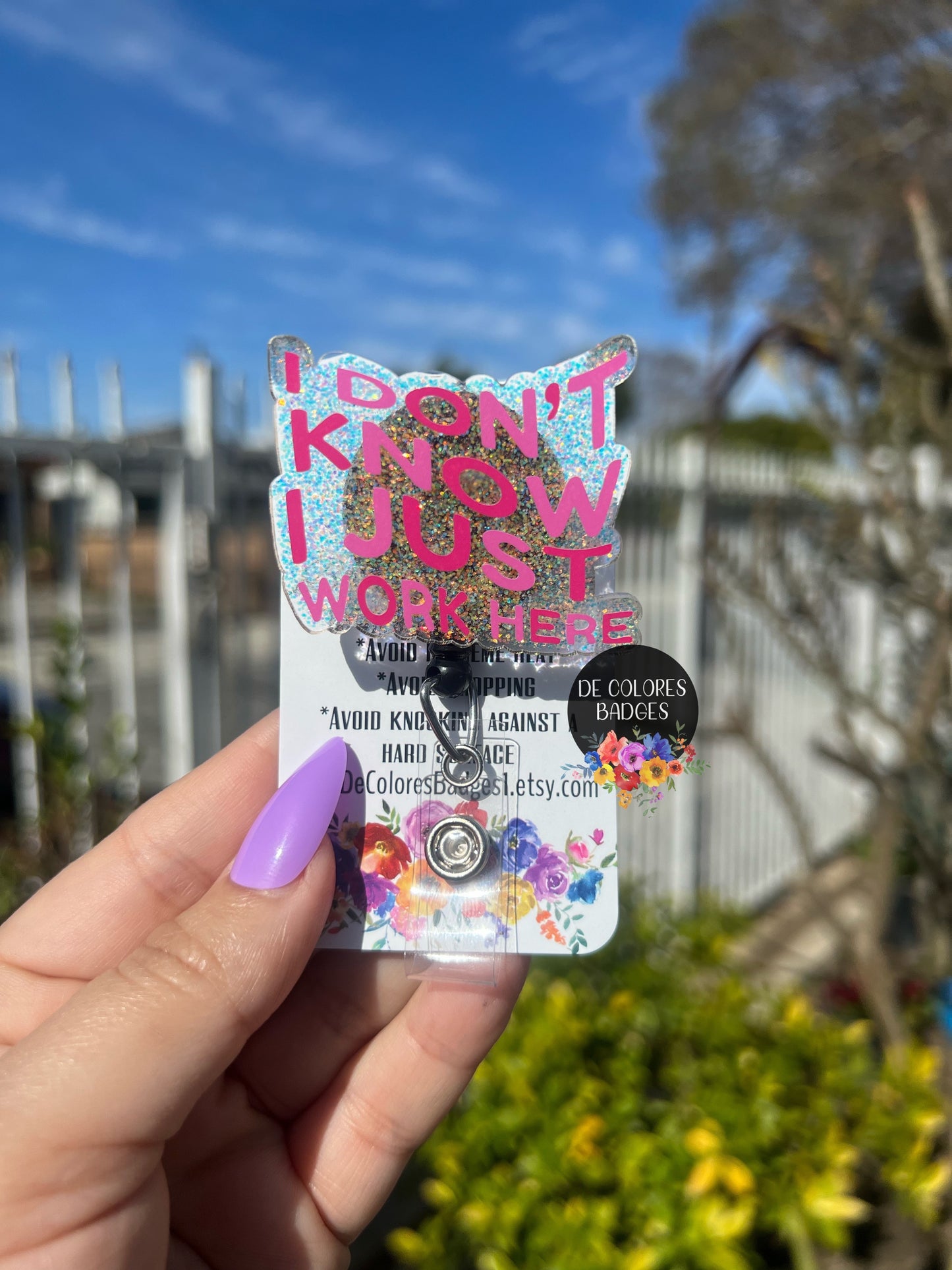 Funny "I Don't Know I Just Work Here" Badge Reel, Spring Badge Reel id, I Just Work Here Badge Reel, Funny Badge Reel, idk i just work here