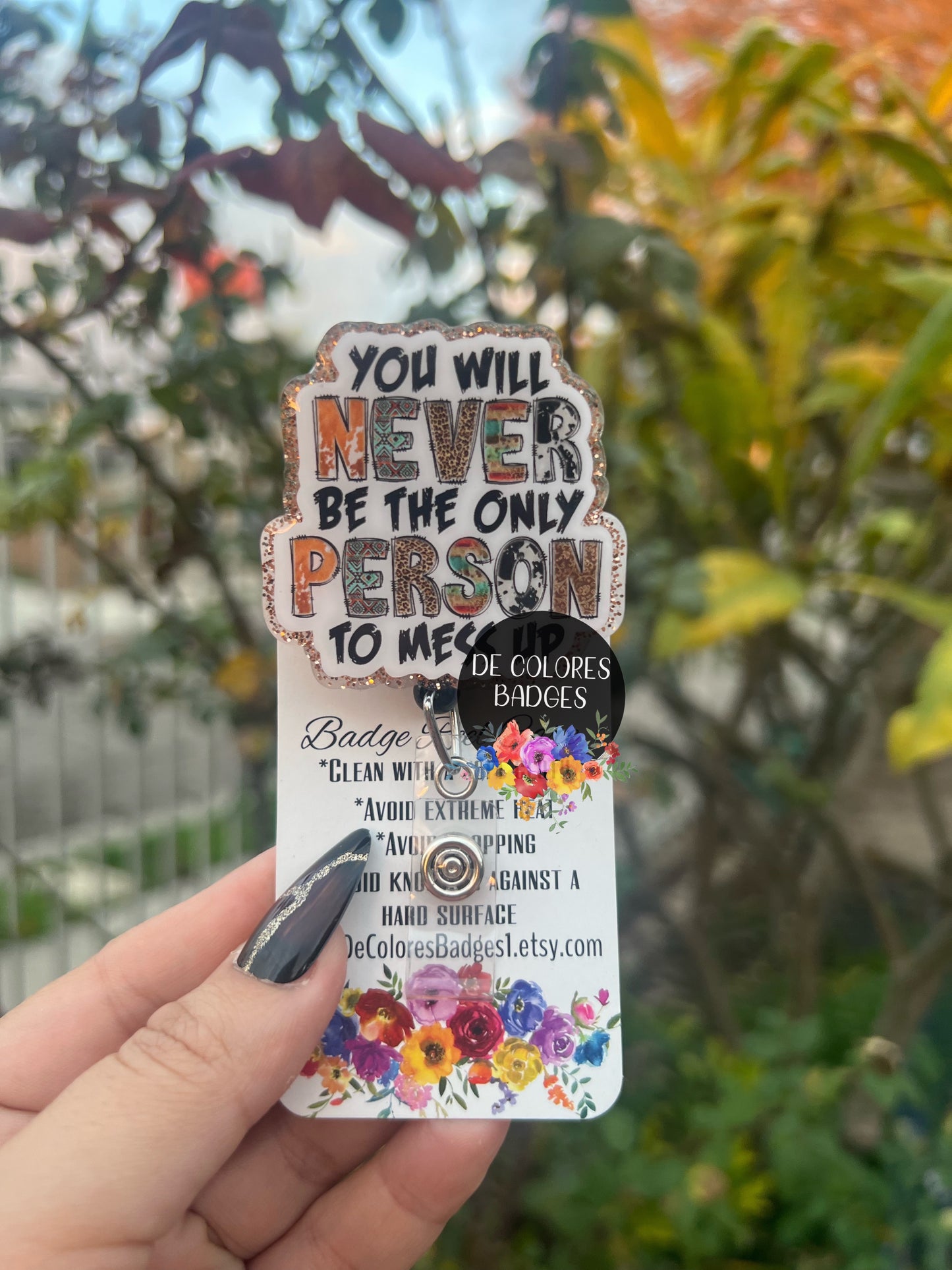 You Will Never Be The Only Person To Mess Up Badge, Motivational Quotes Badge, Mental Health Badge, Motivational Quotes Badge, Funny Badge