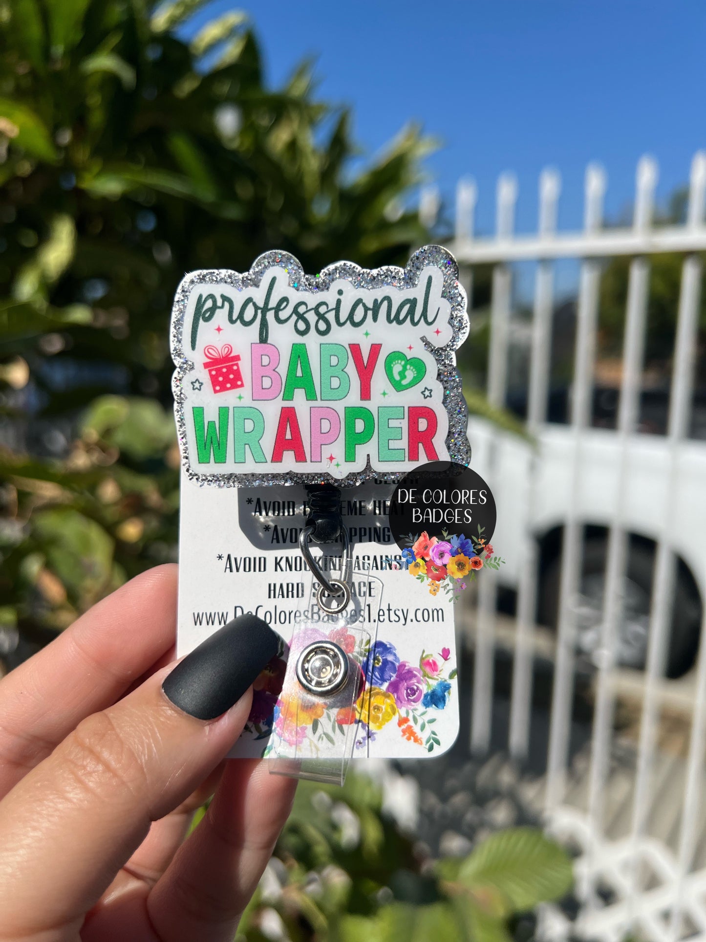 We Wrap The Best Presents, NICU Badge, NICU Nurse Christmas, Nicu Nurse Badge, Hospital Holiday Party Badge, Neonatal Nurse Gift, OBGYN Badge