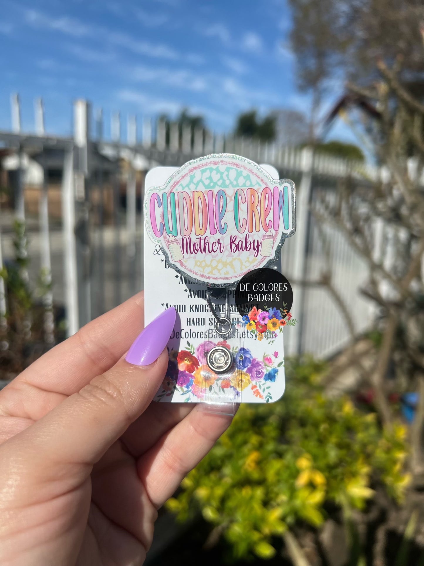 Cuddle Crew badge reel, Acrylic badge reel, Interchangeable, Nurse Badge Reel, Interchangeable Badge Reel, Badge Reel