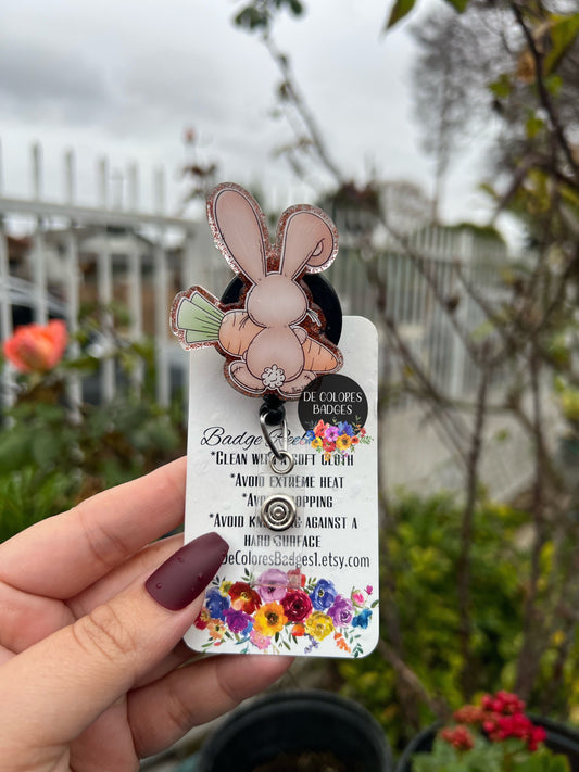 Bunny With Carrot Badge